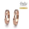 Twist csavart Möbius szalag rose gold karikagyűrű Aura felülettel